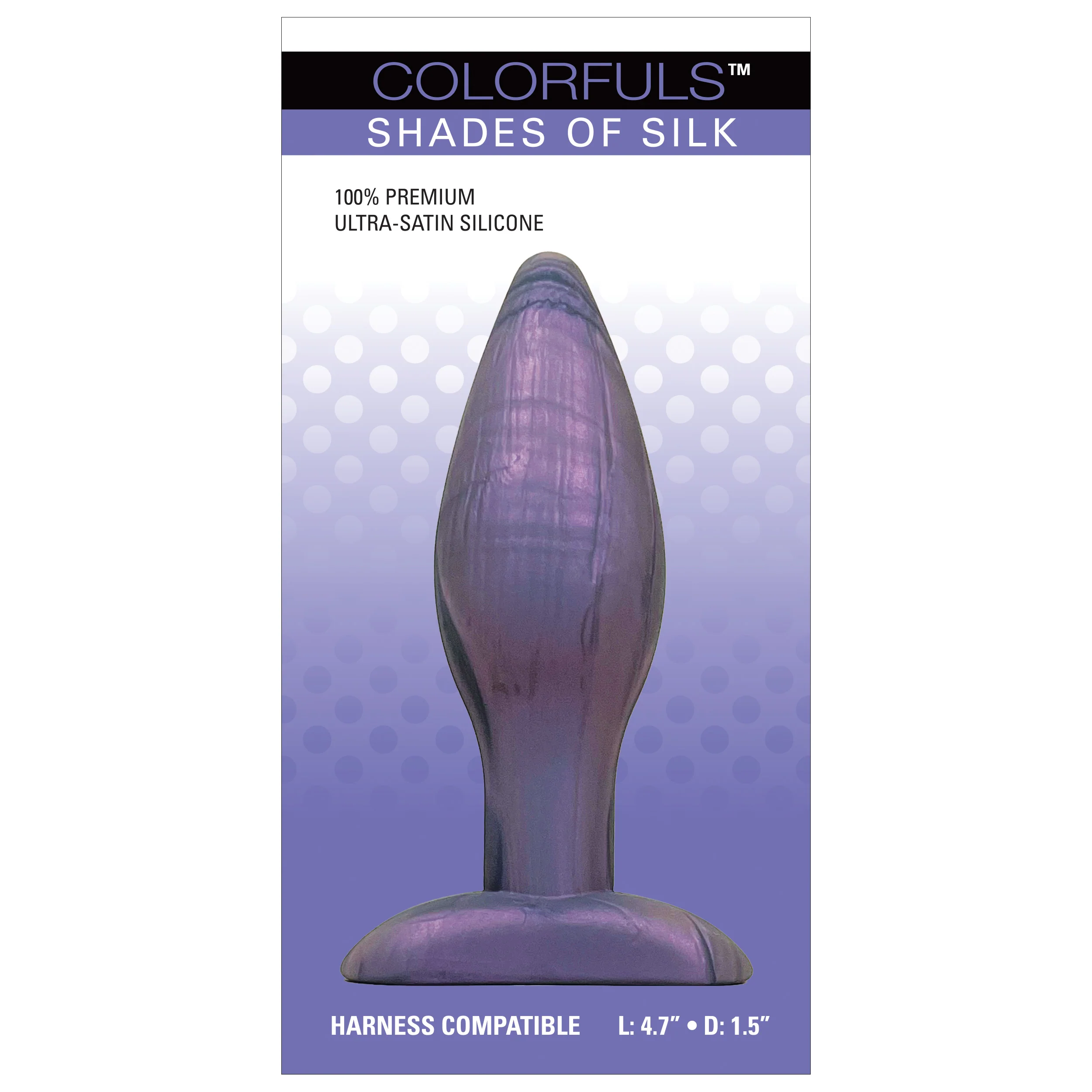 Colorfuls Shades of Silk Large Purple Butt Plug