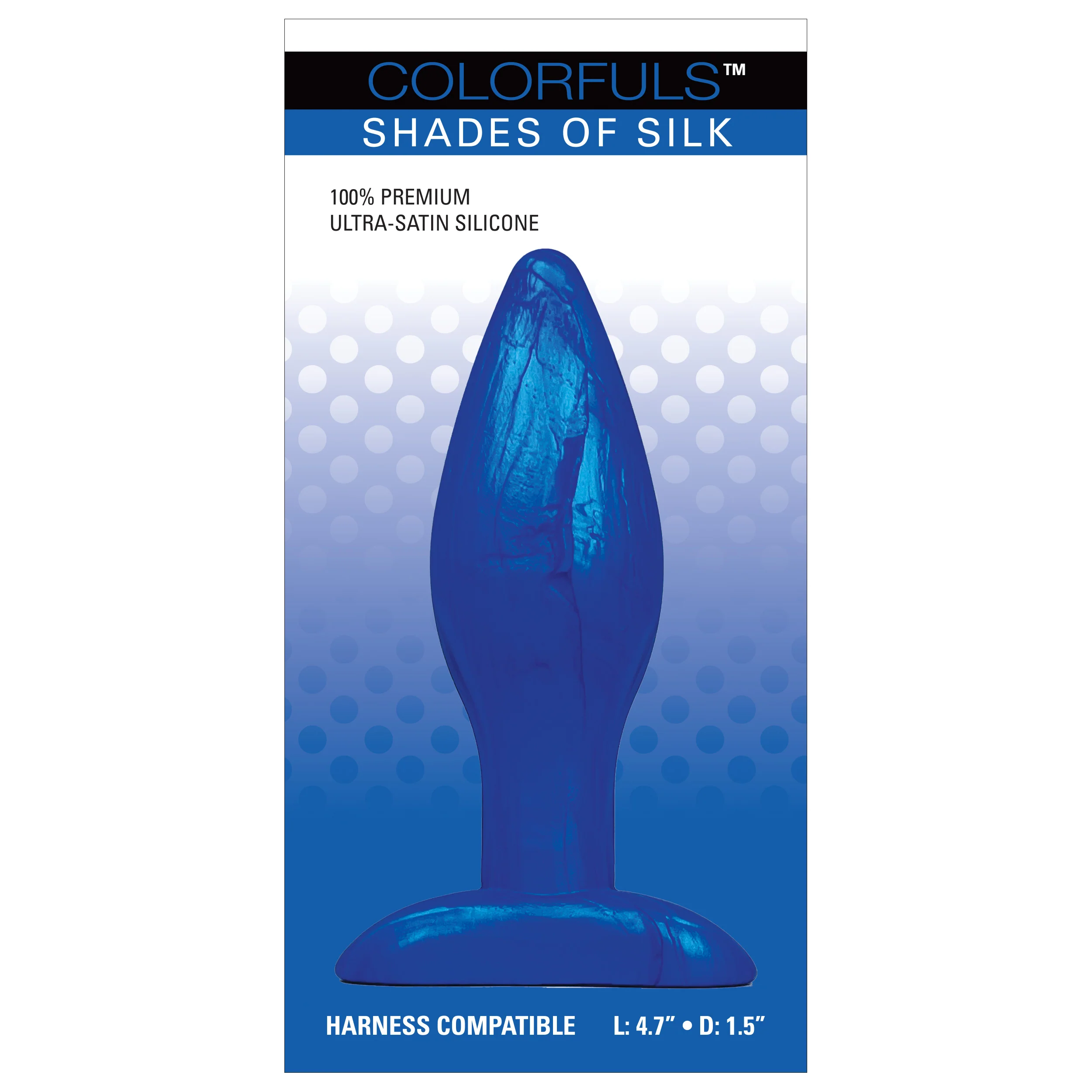 Colorfuls Shades of Silk Large Blue Butt Plug