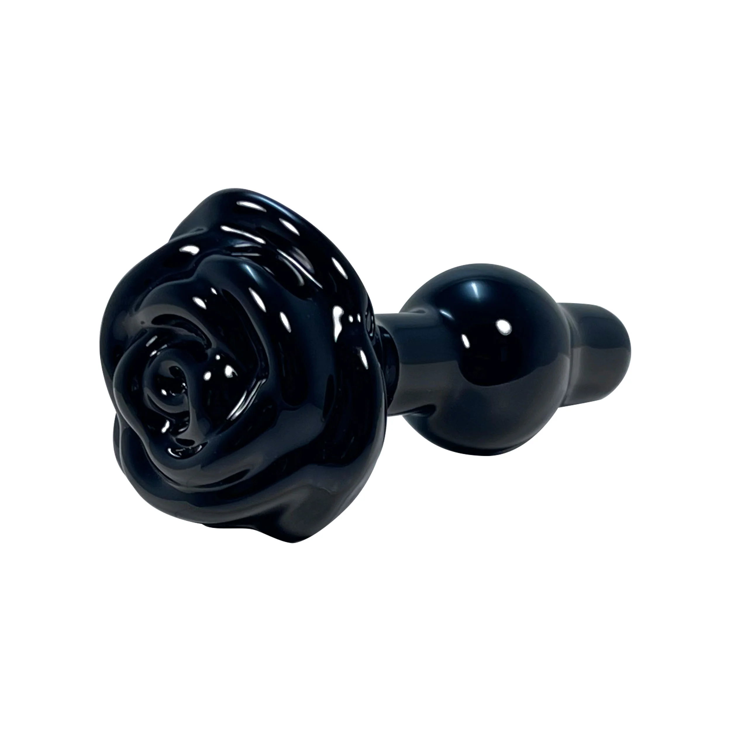 954-black-rose-butt-plug-by-glass-pleasure-play-1.webp Black Rose Butt Plug by Glass Pleasure Play