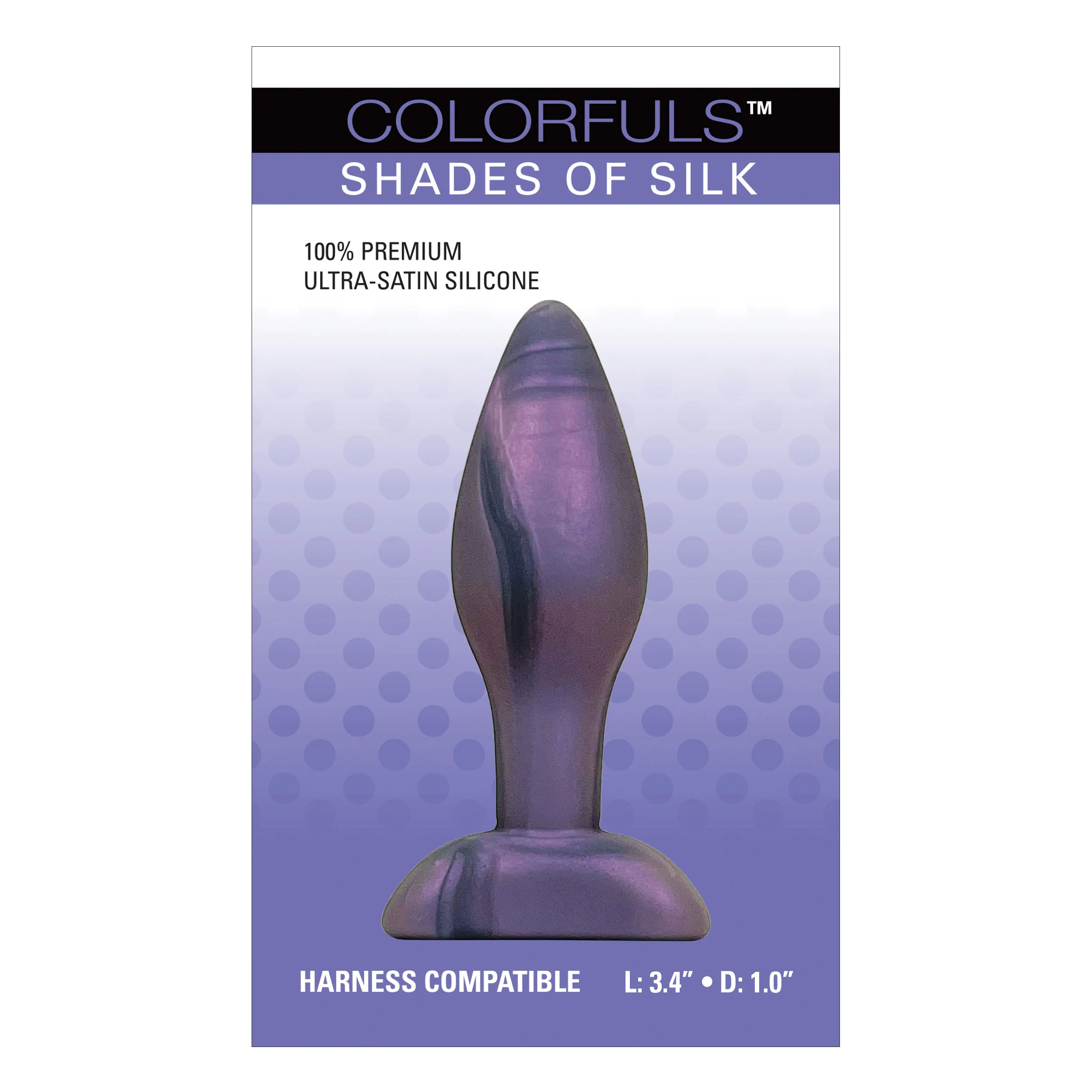 Colorfuls Shades of Silk Small Purple Butt Plug