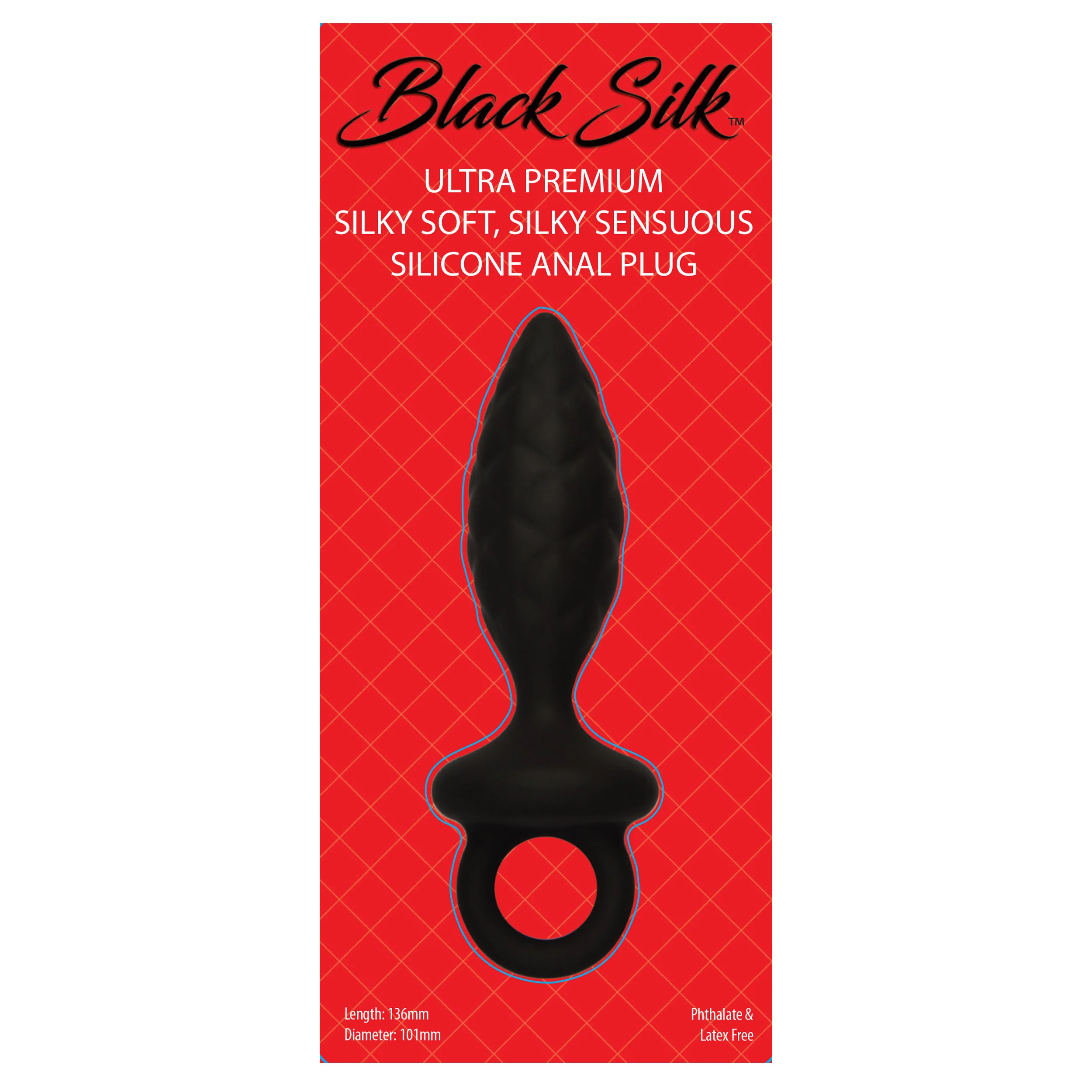 Black Silk Medium Anal Plug